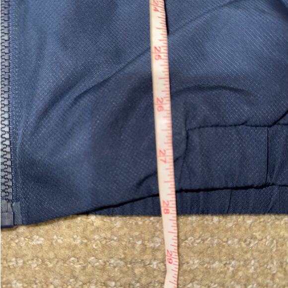 Lacoste Sport Dark Blue Full Zip Track Jacket Men's XL Multicolor Collar - Picture 15 of 15